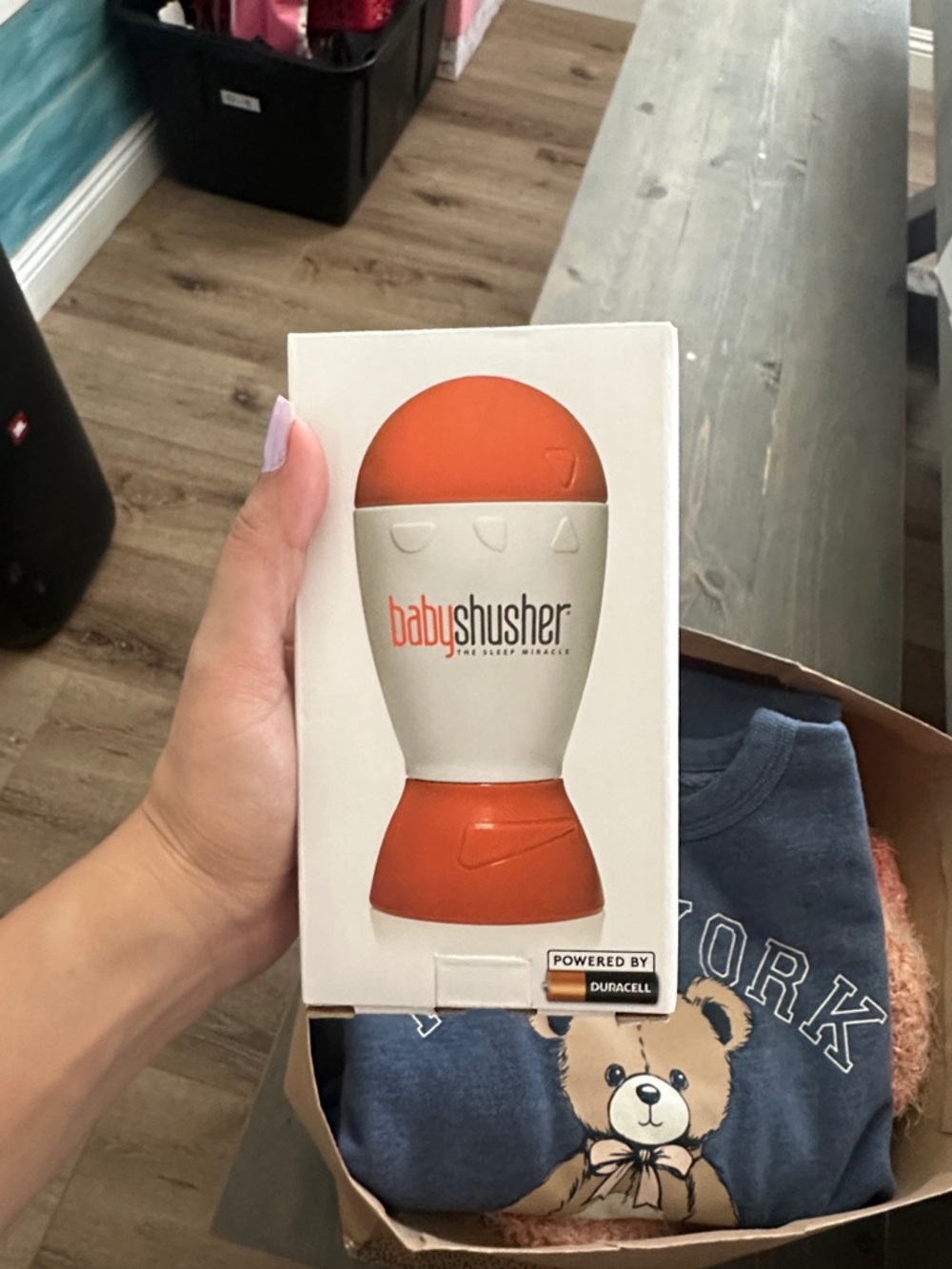Brand new unopened Baby Shusher White and Orange Infant Sleep Soother
